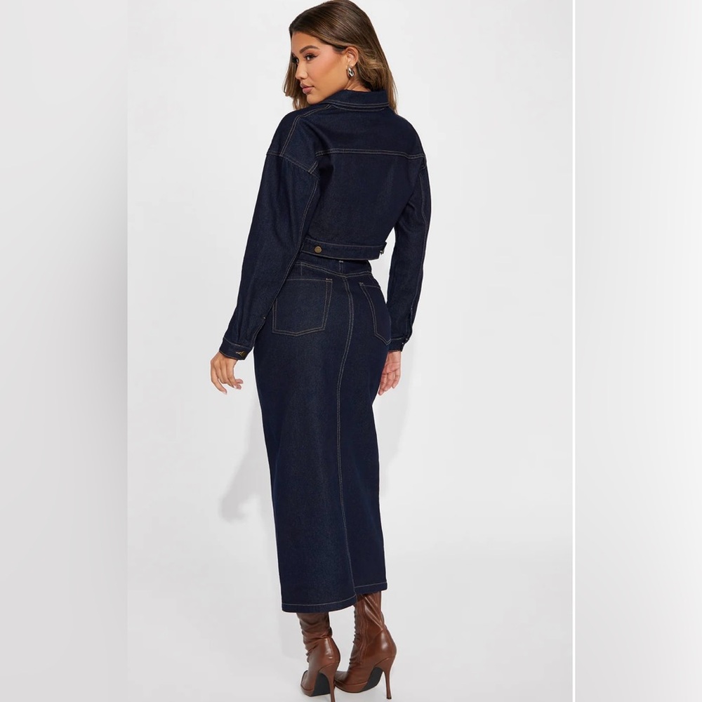 Dark denim set